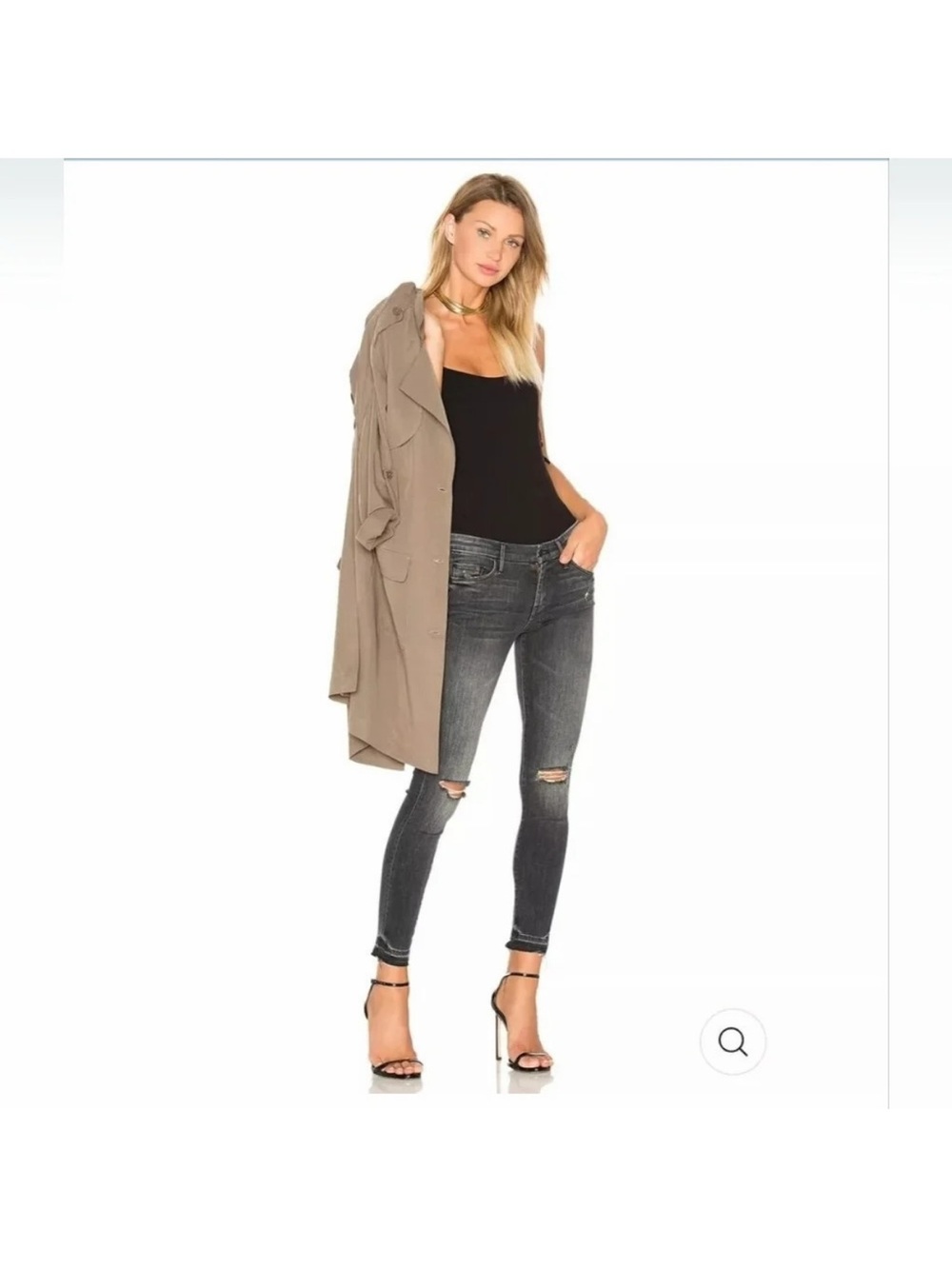 Mother denim Undone Hem Looker Ankle Jeans